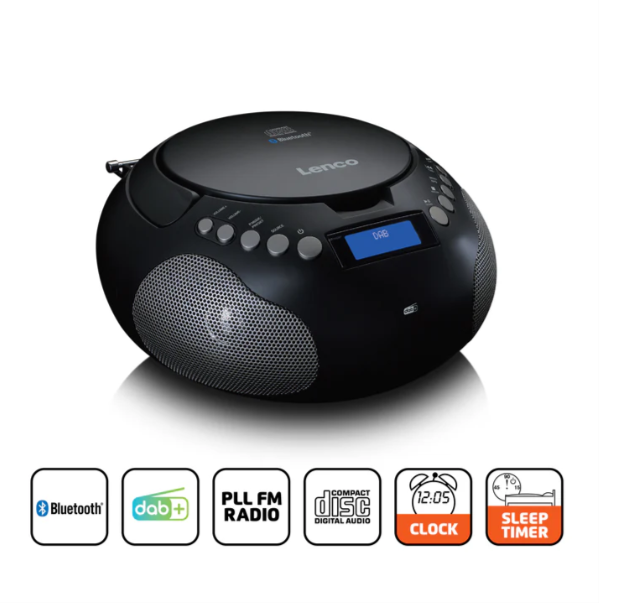 LENCO SCD-341BK - DAB+/ FM radyo ve Bluetooth® özellikli Boombox - Görsel 8
