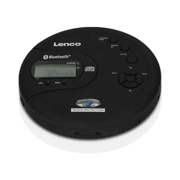 LENCO CD-300BK - Darbeye dayanıklı taşınabilir Bluetooth® CD-MP3 çalar