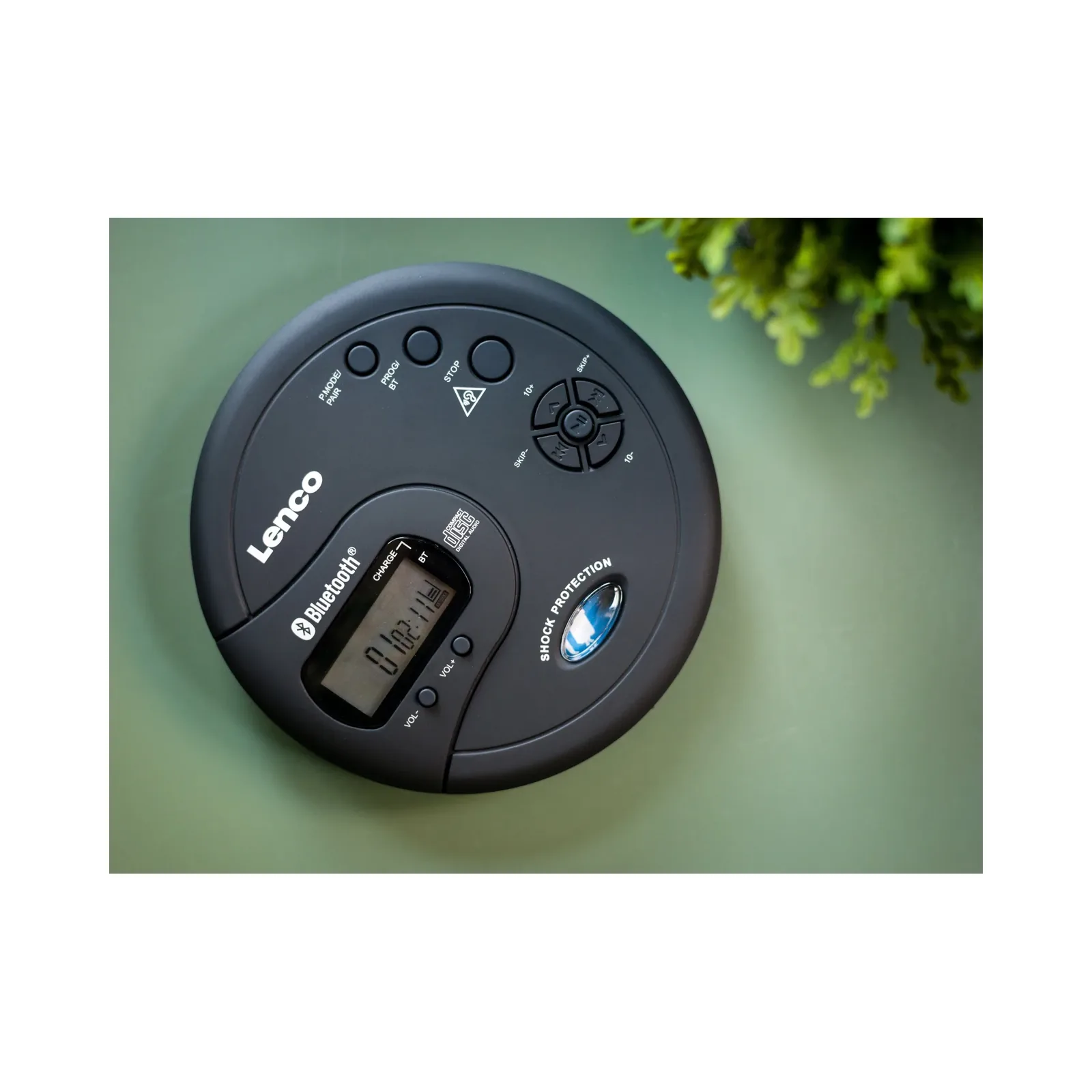 LENCO CD-300BK - Darbeye dayanıklı taşınabilir Bluetooth® CD-MP3 çalar