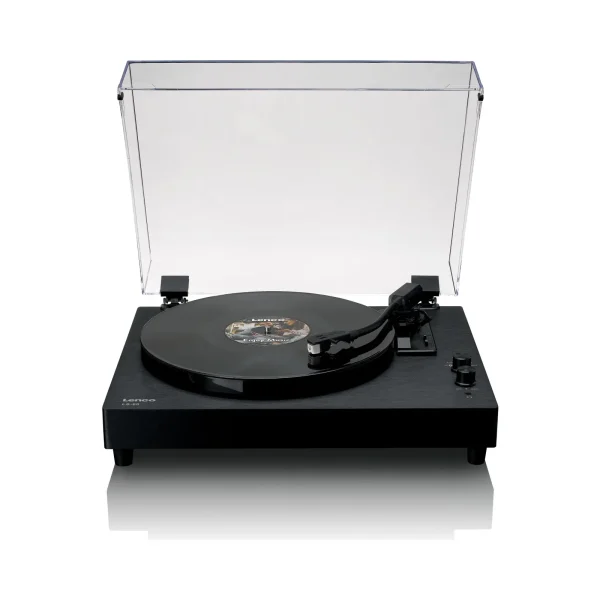 LENCO LS-60BK AHŞAP KASA USB BAĞLANTILI AT-3600 AUDIO TECHNICA İĞNE, PLASTİK KAPAKLI, BLUETOOTH IN/OUT