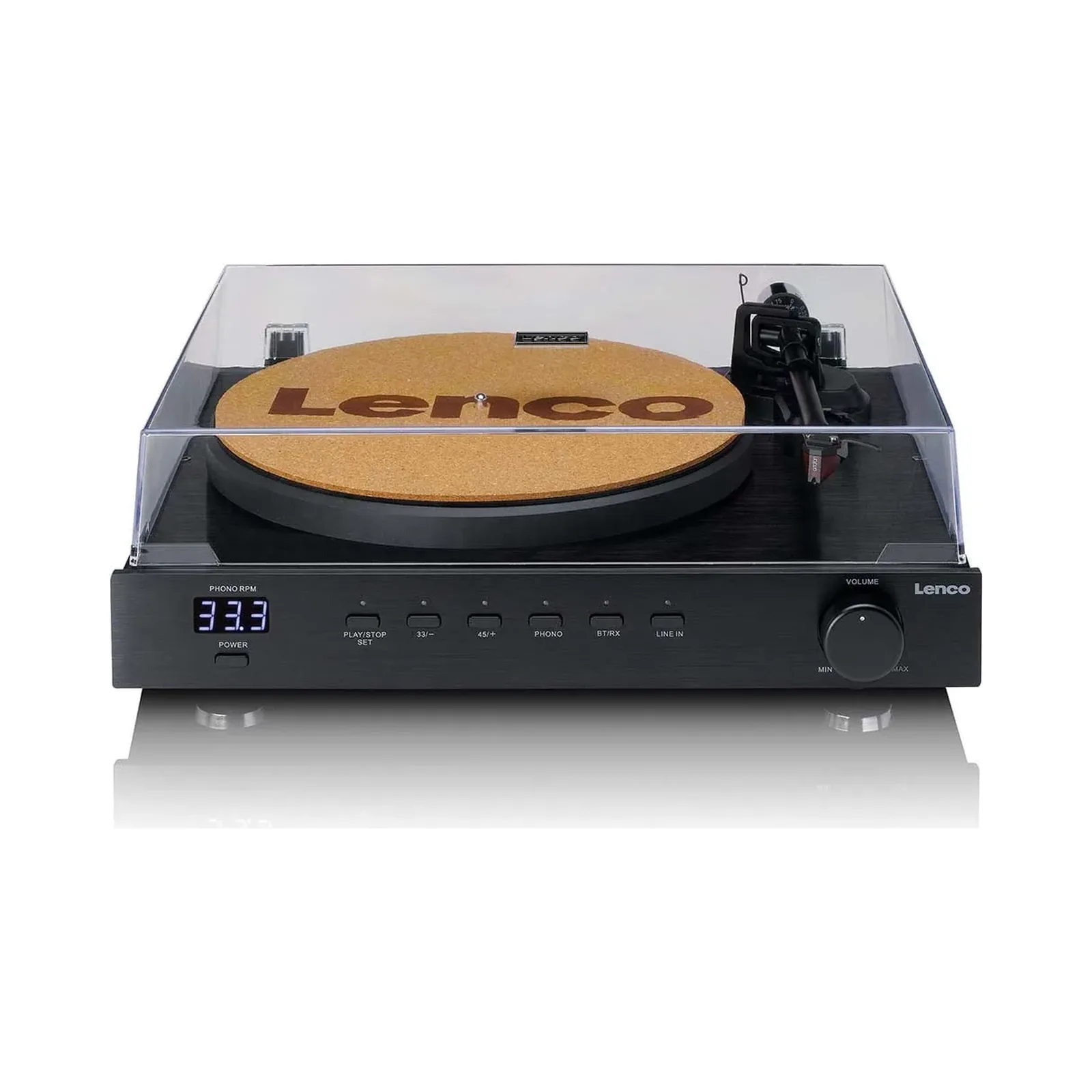 LENCO LS-700BK - Hoparlörlü, Bluetooth® özellikli ve Ortofon 2M Red pikaplı yüksek güçlü HiFi plak çalar