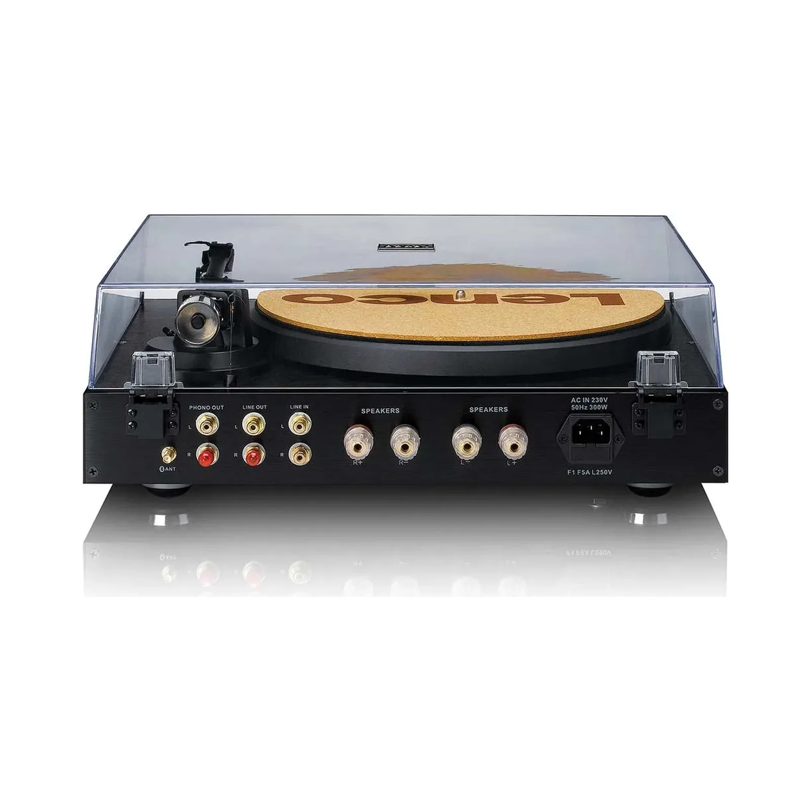 LENCO LS-700BK - Hoparlörlü, Bluetooth® özellikli ve Ortofon 2M Red pikaplı yüksek güçlü HiFi plak çalar