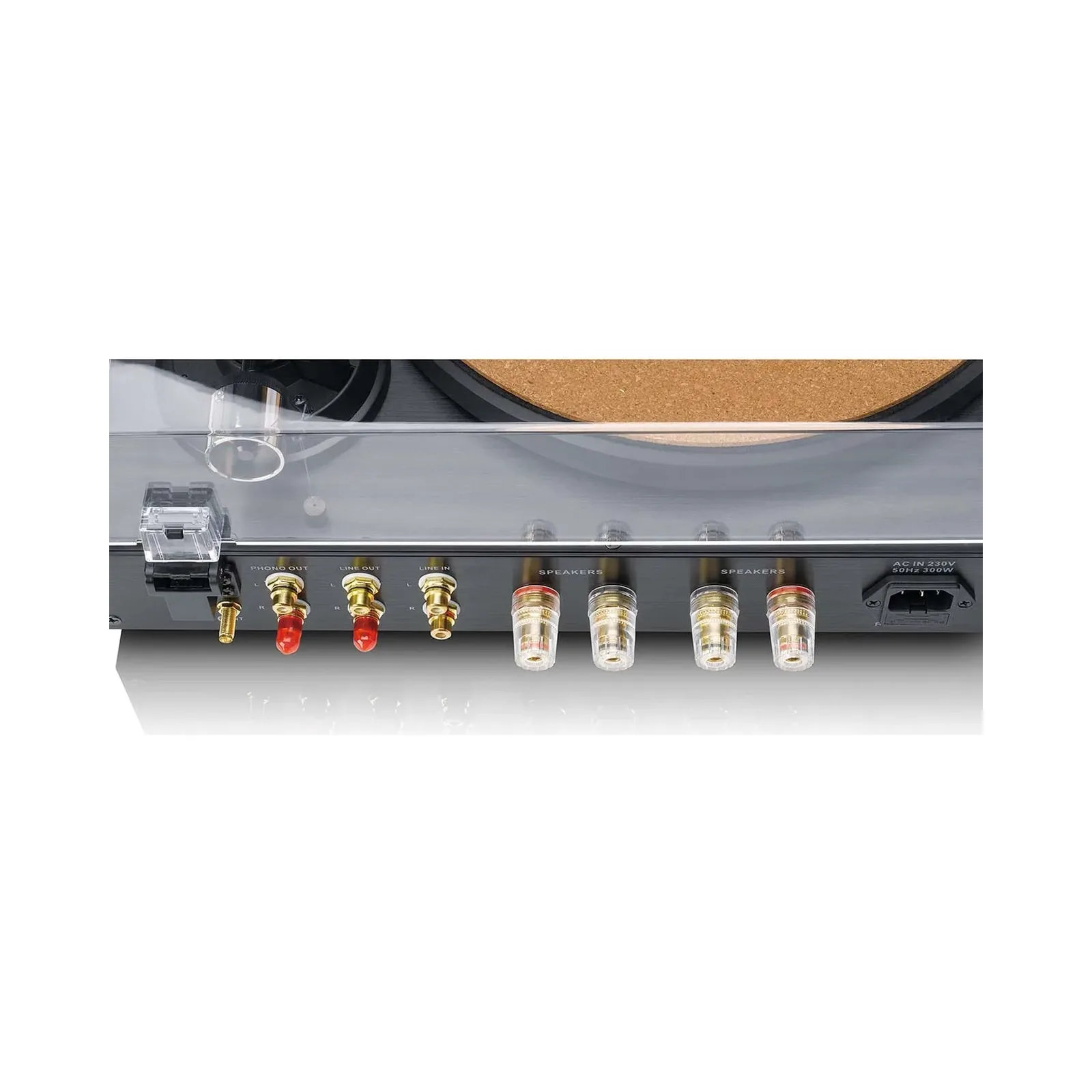 LENCO LS-700BK - Hoparlörlü, Bluetooth® özellikli ve Ortofon 2M Red pikaplı yüksek güçlü HiFi plak çalar