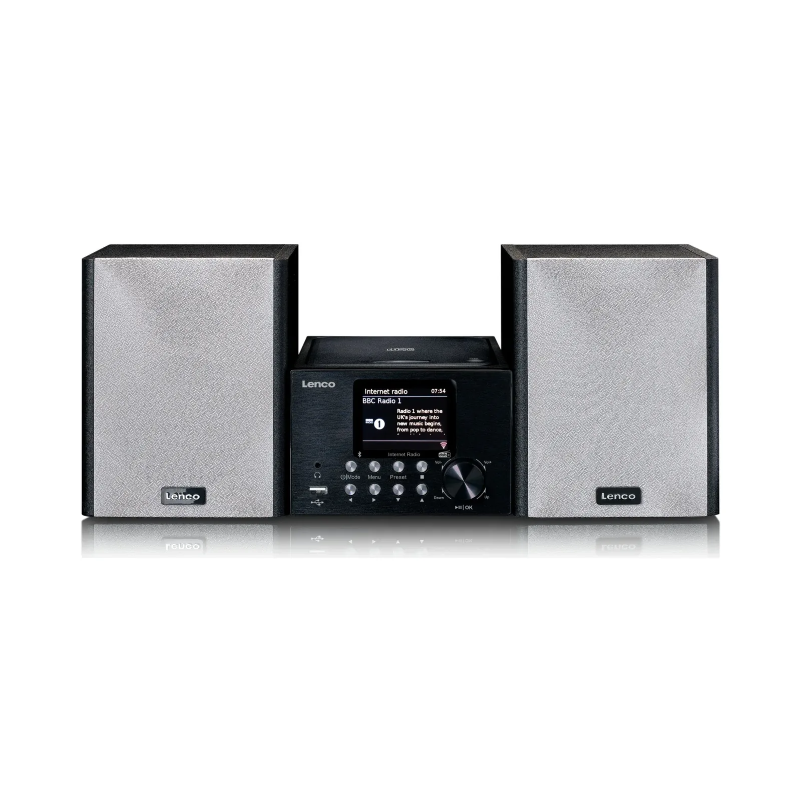 LENCO MC-250BK - Akıllı Radyo, CD/USB oynatıcı, internet, DAB+, Bluetooth® özellikli mikro set