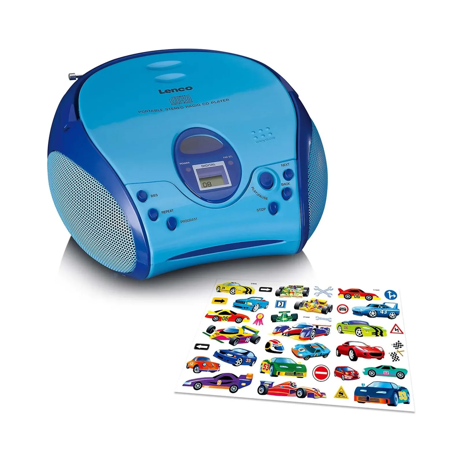 LENCO SCD-24BU kids - CD çalarlı taşınabilir stereo FM radyo
