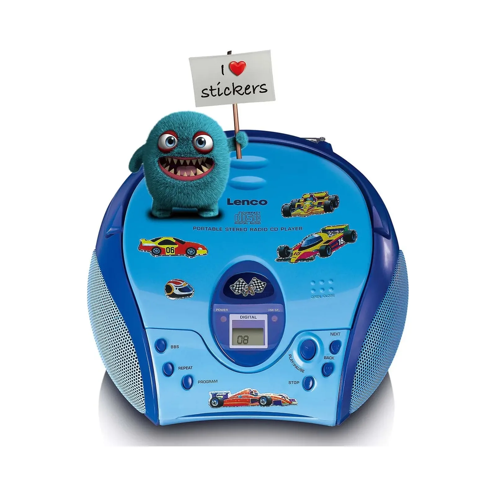 LENCO SCD-24BU kids - CD çalarlı taşınabilir stereo FM radyo