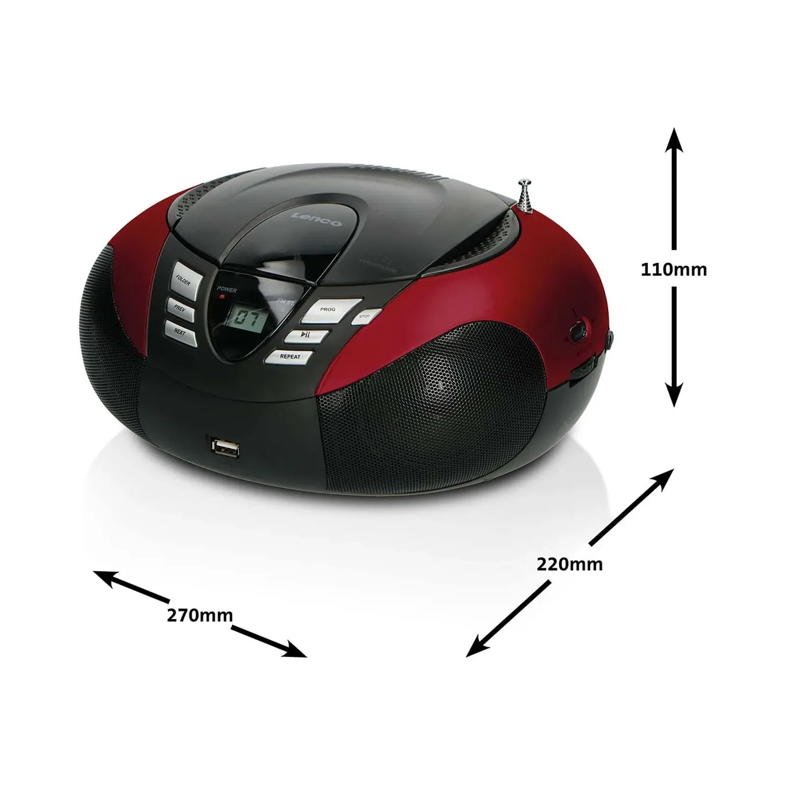 LENCO SCD-37 USB Mavi - Taşınabilir FM Radyo CD'si ve USB oynatıcı
