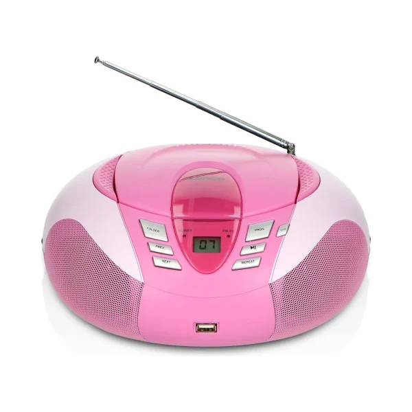 LENCO SCD-37 USB Pembe - Taşınabilir FM Radyo CD ve USB çalar