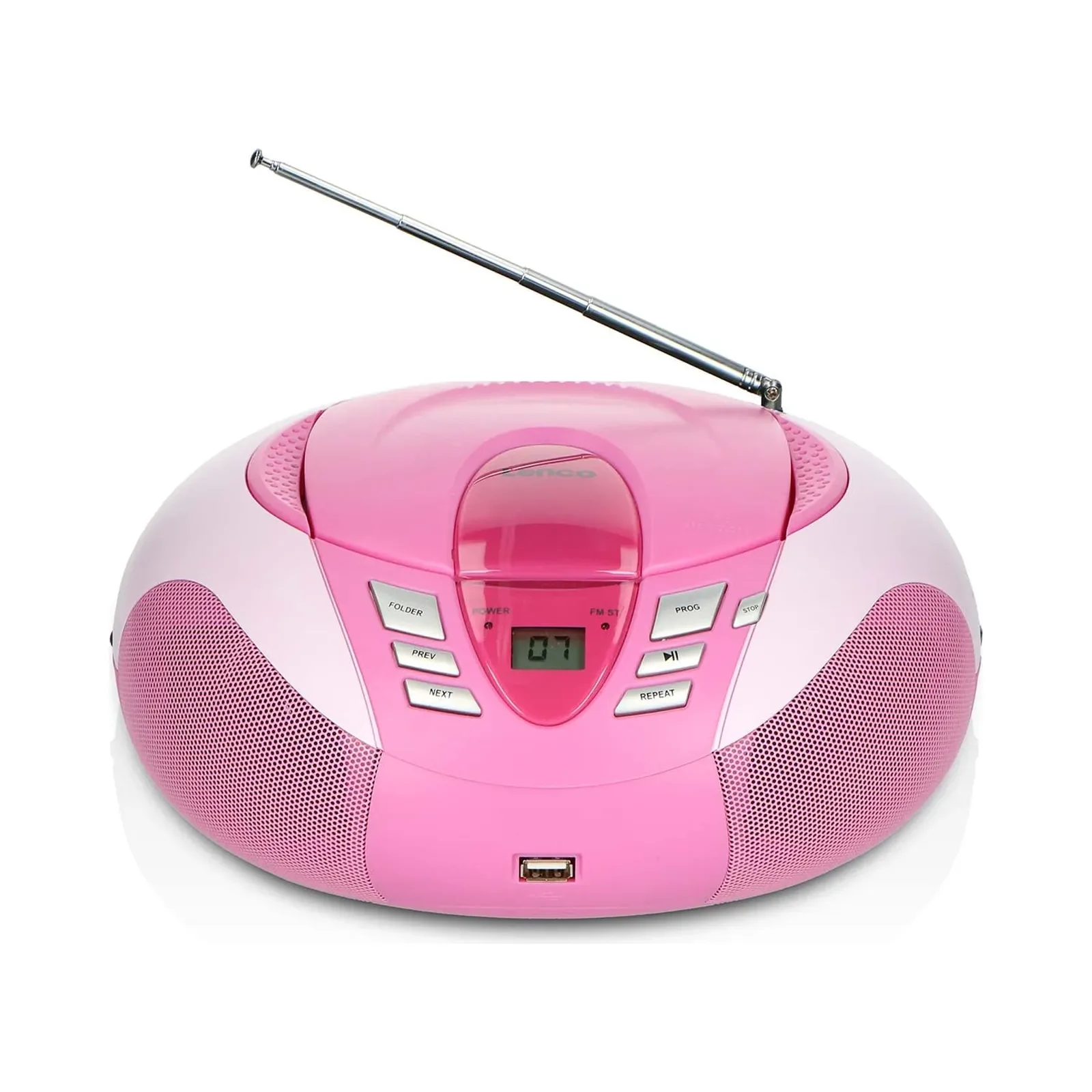 LENCO SCD-37 USB Pembe - Taşınabilir FM Radyo CD ve USB çalar