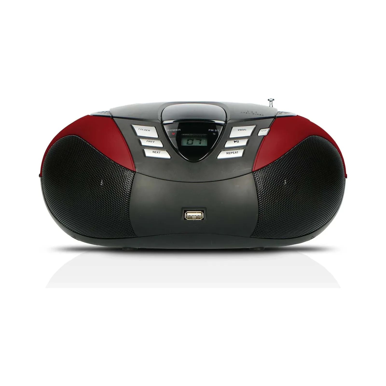 LENCO SCD-37 USB Kırmızı - Taşınabilir FM Radyo CD ve USB oynatıcı