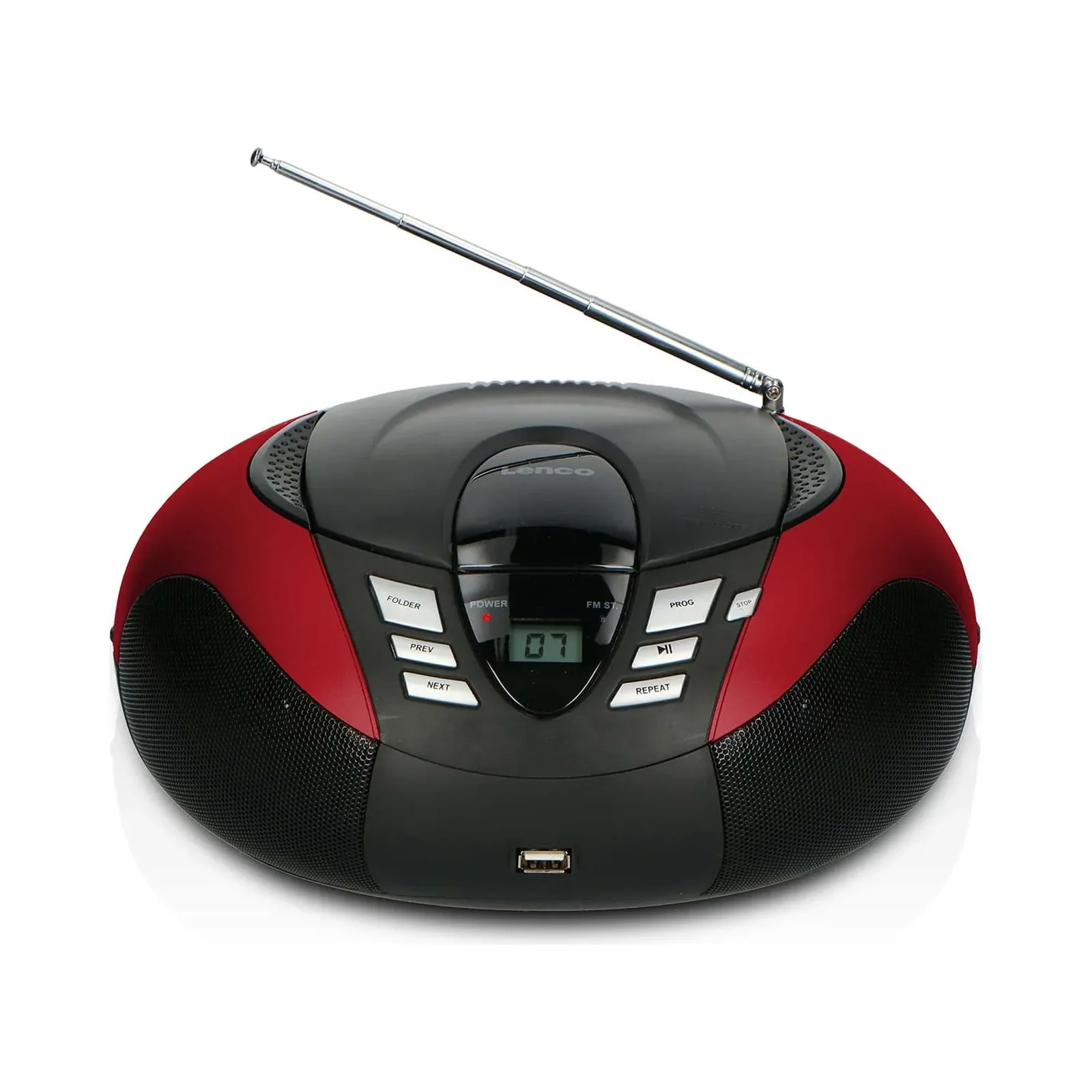 LENCO SCD-37 USB Kırmızı - Taşınabilir FM Radyo CD ve USB oynatıcı