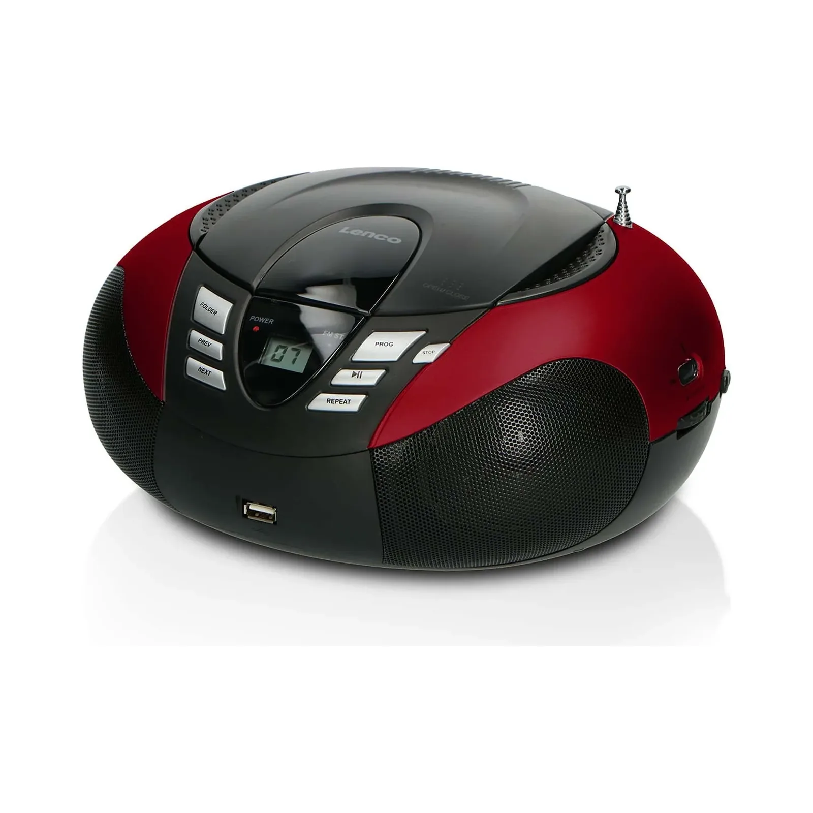 LENCO SCD-37 USB Kırmızı - Taşınabilir FM Radyo CD ve USB oynatıcı