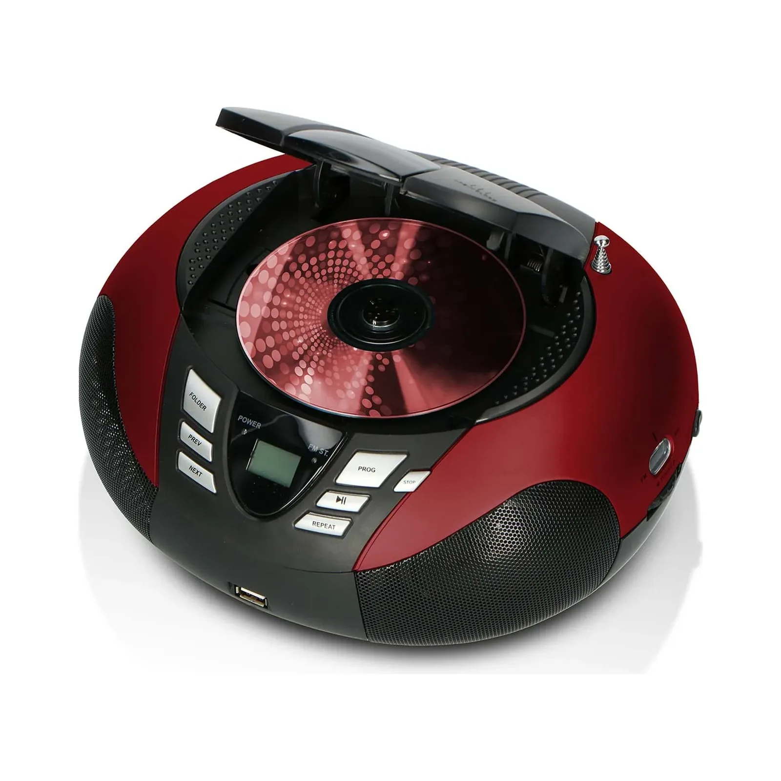 LENCO SCD-37 USB Kırmızı - Taşınabilir FM Radyo CD ve USB oynatıcı