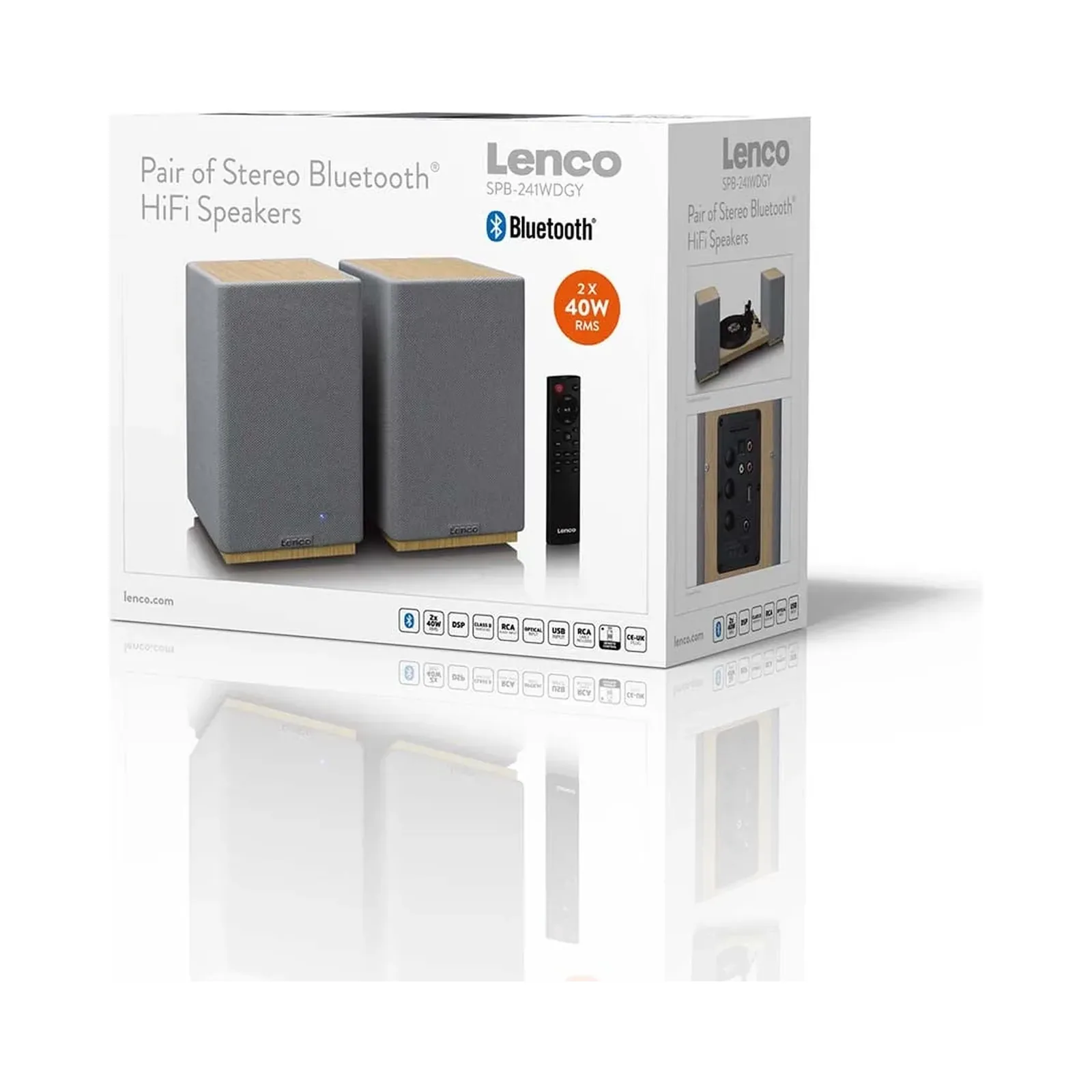 Lenco SPB-241WDGY - HiFi Stereo Bluetooth® Hoparlör Çifti