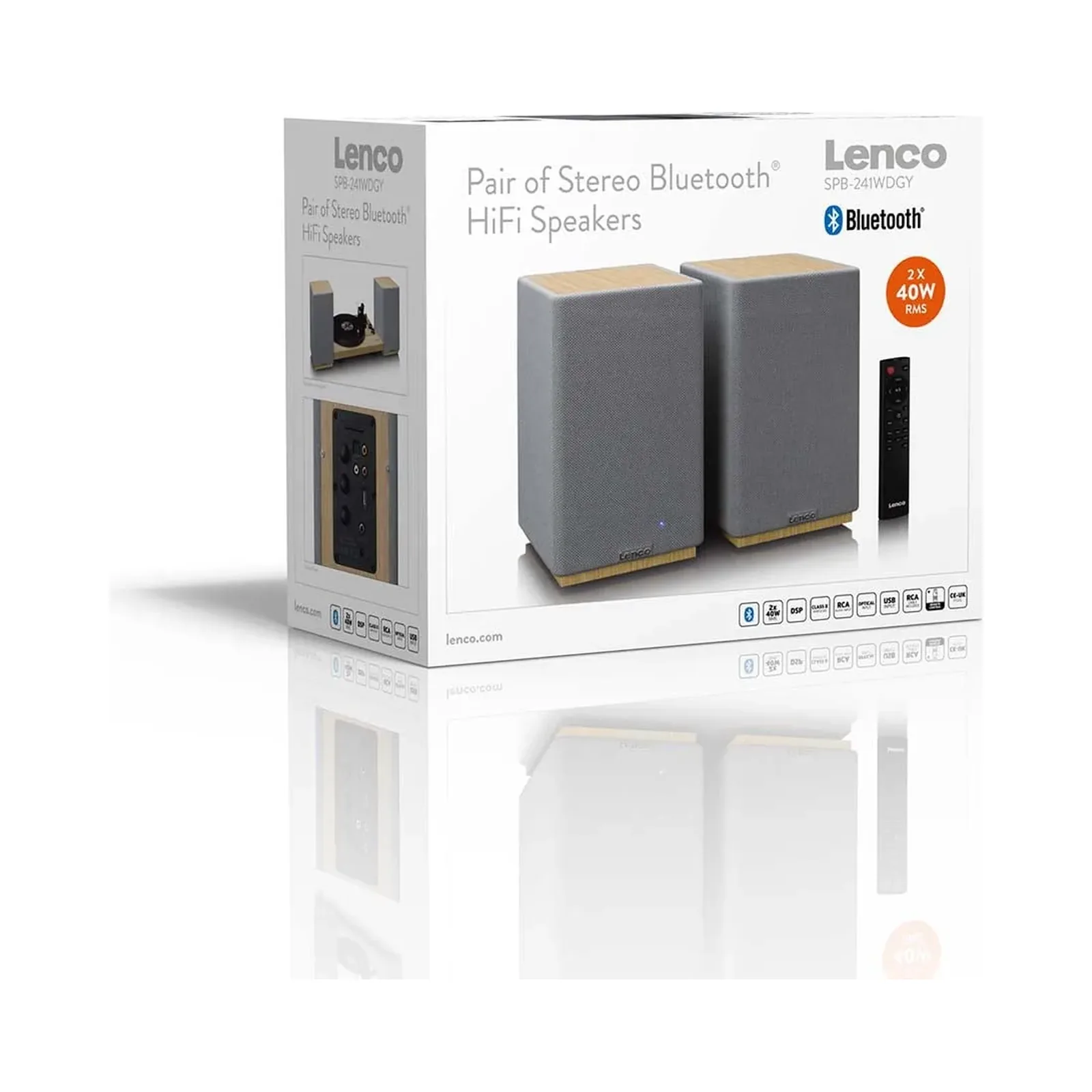 Lenco SPB-241WDGY - HiFi Stereo Bluetooth® Hoparlör Çifti